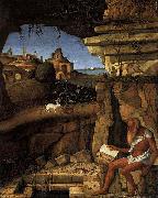 Giovanni Bellini St Jerome Reading in the Countryside Spain oil painting artist